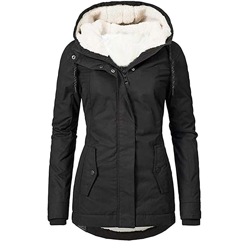 Solid Color Mid-Length Coat