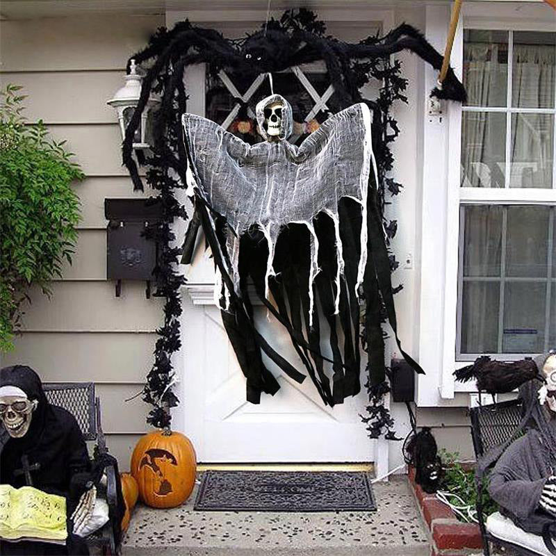 Skull Gauze Door Hanging Decoration
Halloween decoration
Spooky decor
Adjustable arms
Poseable of