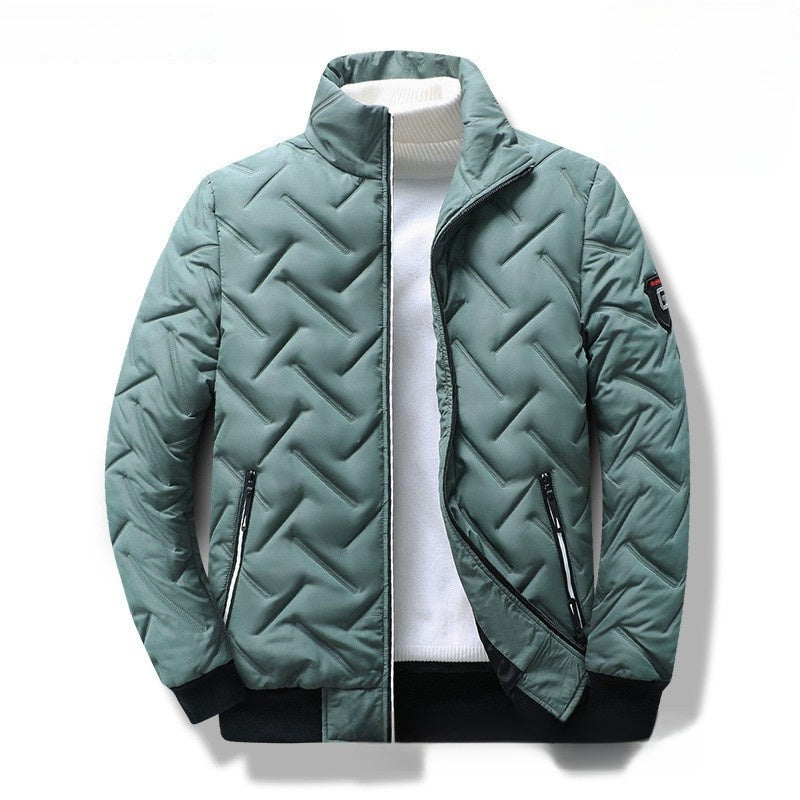 Men's Lightweight Cotton Jacket with Stand Collar