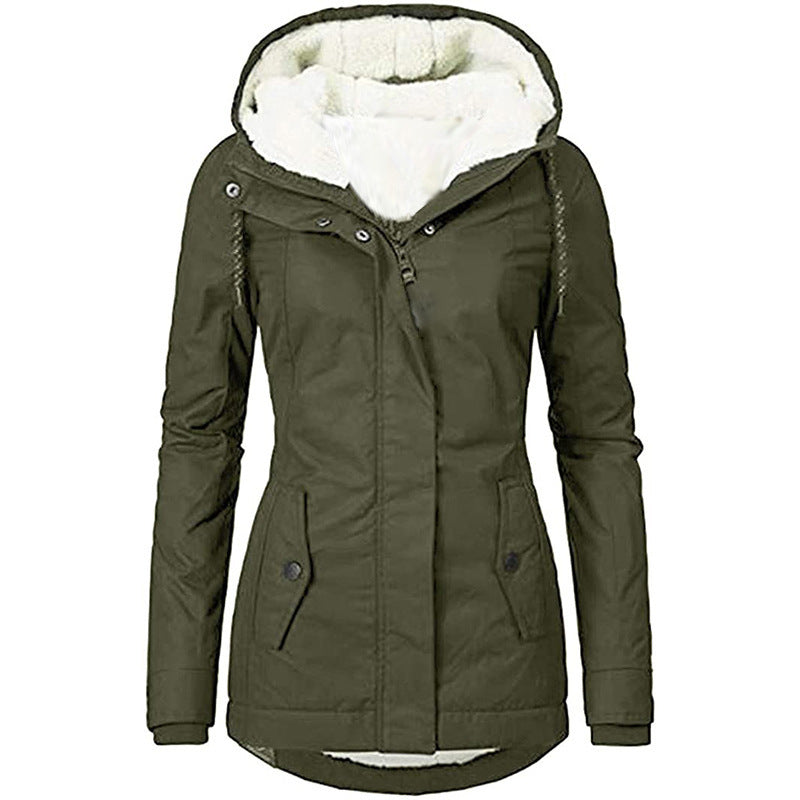 Solid Color Mid-Length Coat