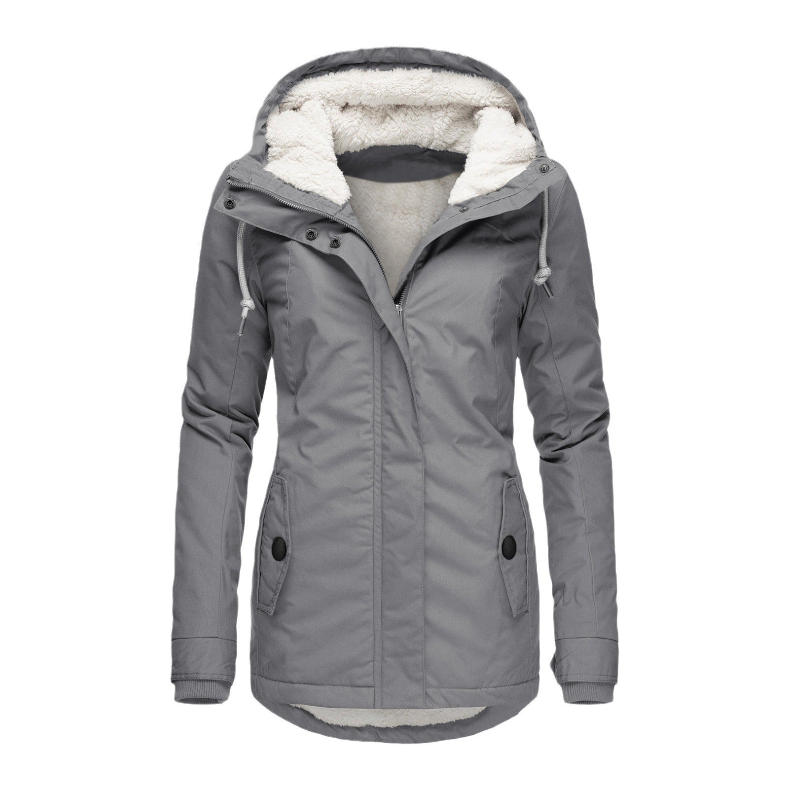 Solid Color Mid-Length Coat