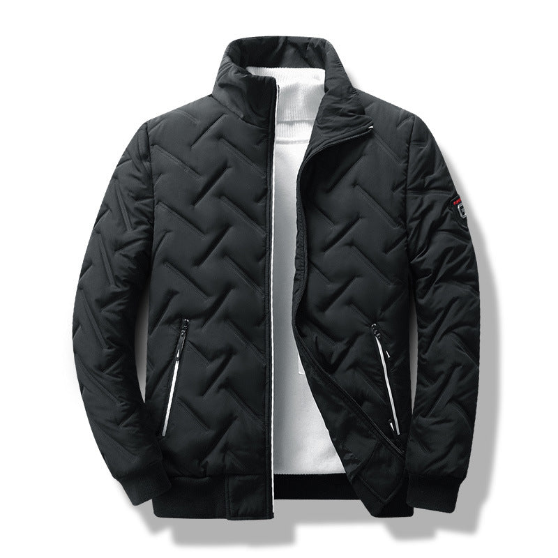 Men's Lightweight Cotton Jacket with Stand Collar