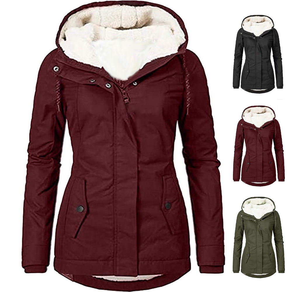 Solid Color Mid-Length Coat