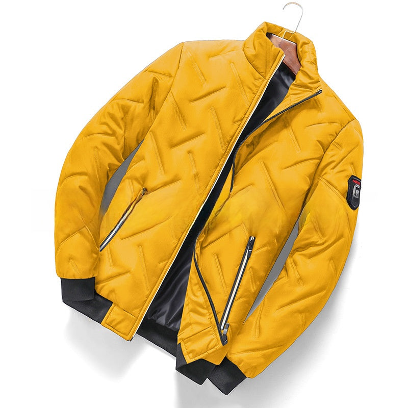 Men's Lightweight Cotton Jacket with Stand Collar