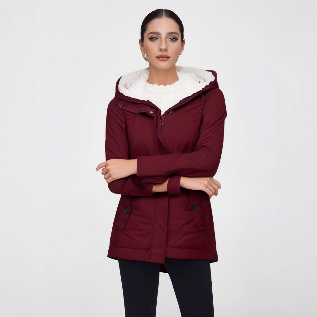 Solid Color Mid-Length Coat