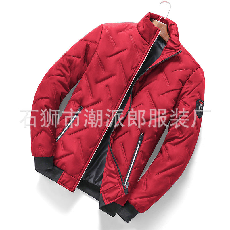 Men's Lightweight Cotton Jacket with Stand Collar