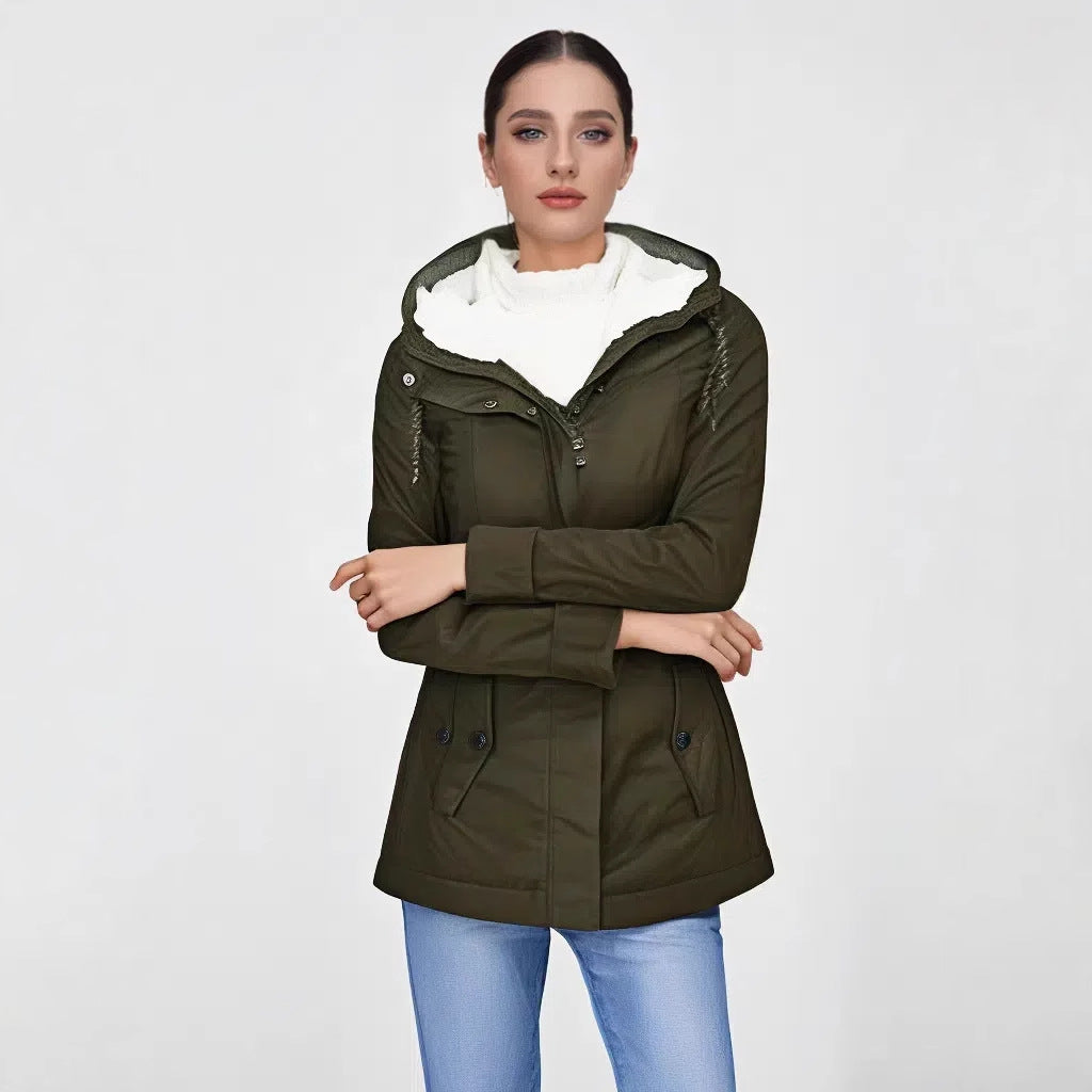 Solid Color Mid-Length Coat