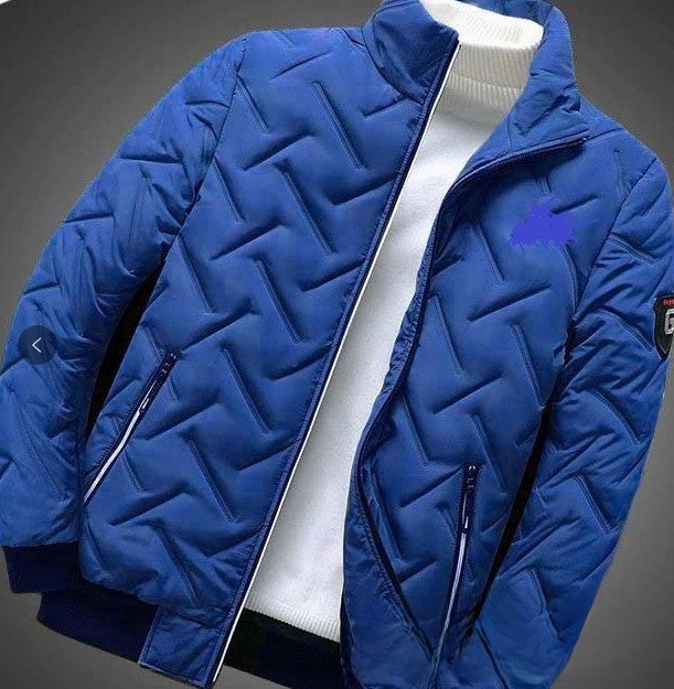 Men's Lightweight Cotton Jacket with Stand Collar
