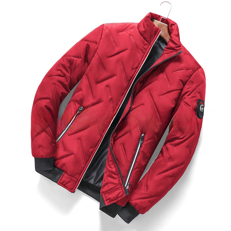 Men's Lightweight Cotton Jacket with Stand Collar