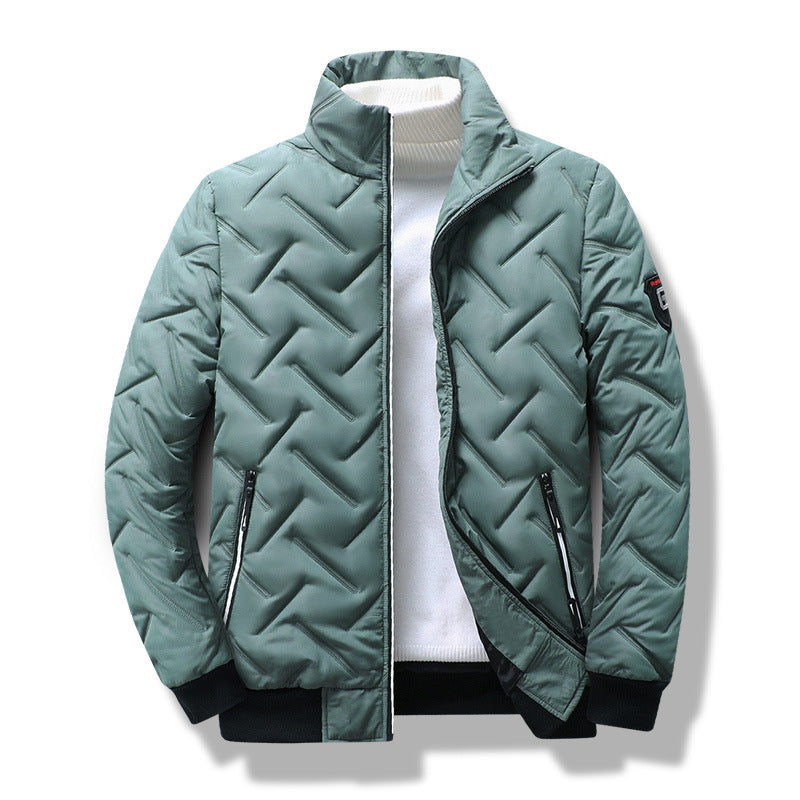 Men's Lightweight Cotton Jacket with Stand Collar