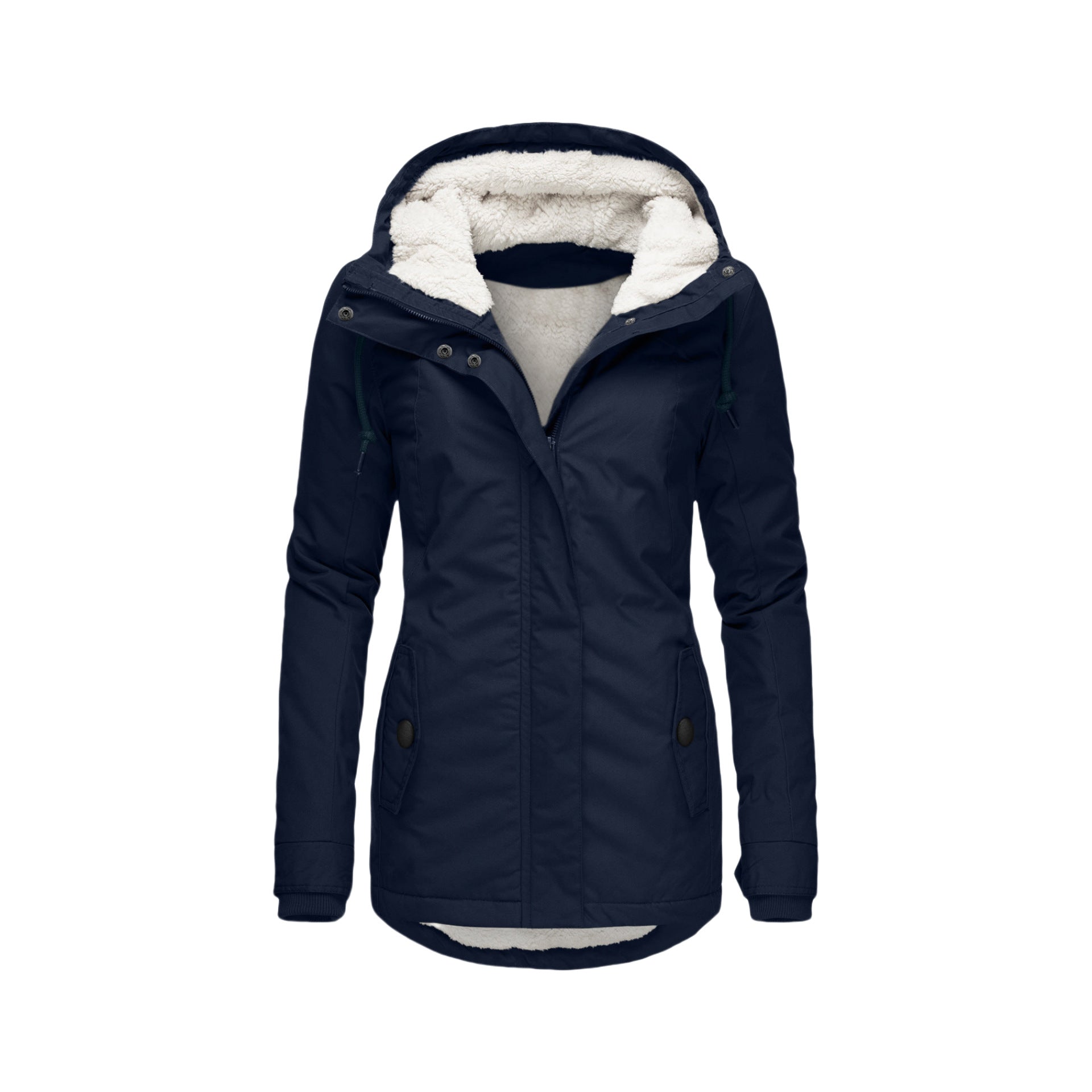 Solid Color Mid-Length Coat