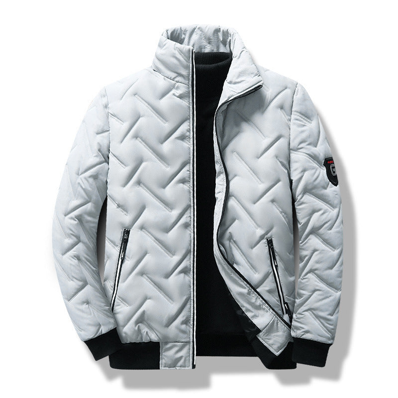 Men's Lightweight Cotton Jacket with Stand Collar